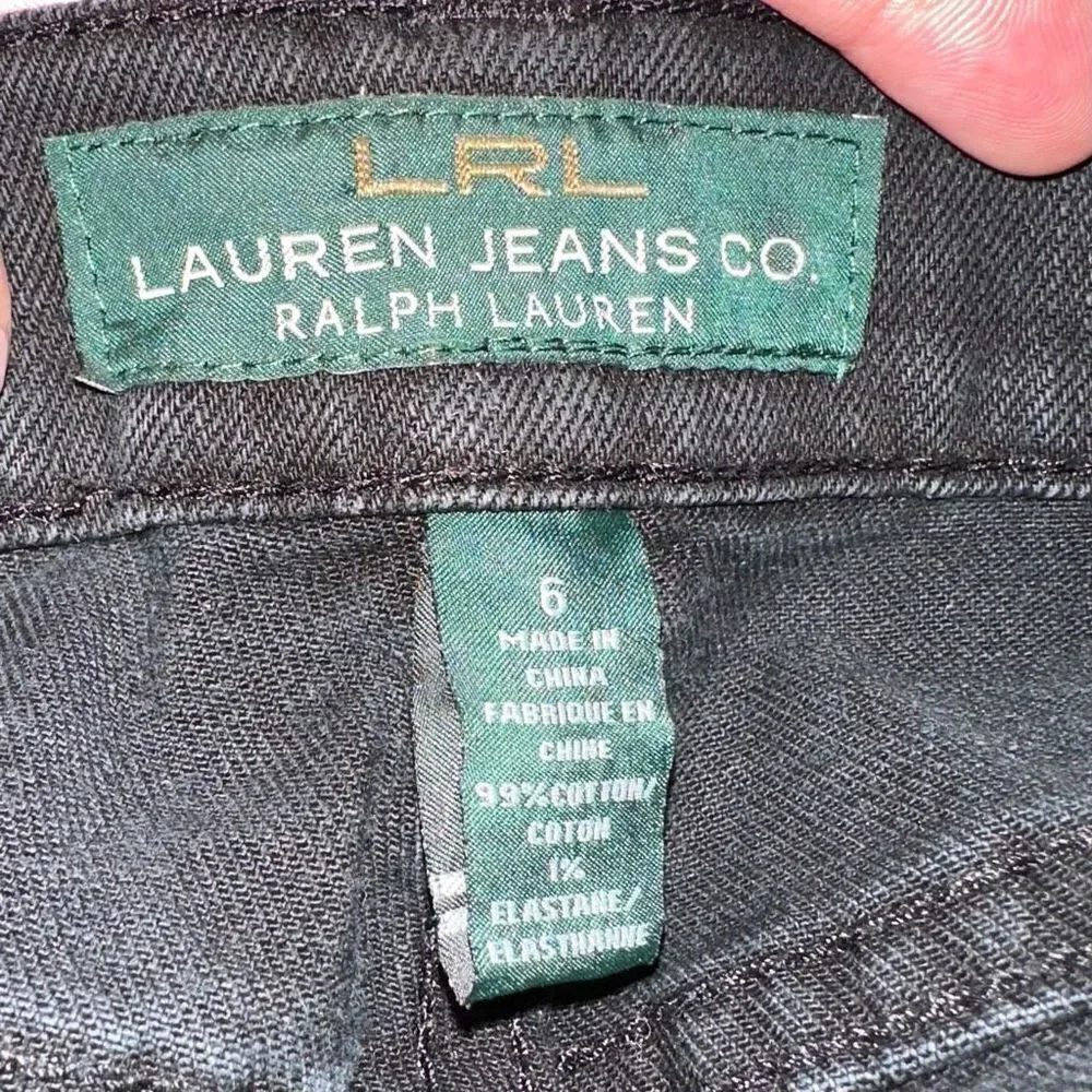 Lauren Ralph Lauren Jeans Co Women’s 6‎ Solid Black Classic Straight Leg Jeans